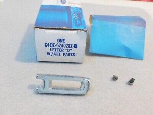 1964.5-1967 Mustang Fastback Coupe GT GTA Convertible NOS D HOOD EMBLEM LETTER