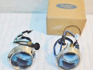 1964 1965 1966 Mustang Fastback Coupe Conv GT Shelby NOS L+R FRONT PARKING LAMPS