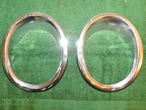 1965 1966 Mustang GT Fastback Convert ORIG DUAL EXHAUST VALANCE TRIM RING BEZELS