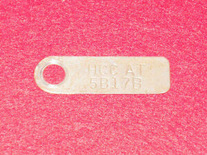 1965 Ford Mustang Fastback Coupe Convertible ORIG HCC AT MANUAL STEERING BOX TAG