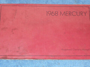 1968 Mercury Monterey Montclair Colony Park Lane Marquis ORIGINAL OWNER'S MANUAL