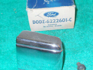 Early 1970 Ford Maverick Coupe Hardtop Grabber NOS LH INSIDE CHROME DOOR HANDLE