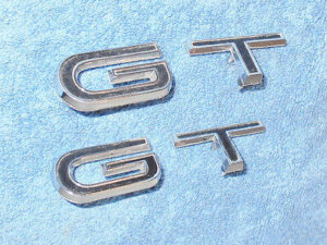 1967 Fairlane GT Htp Convertible Ranchero ORIG FRONT FENDER 'GT' EMBLEMS LETTERS