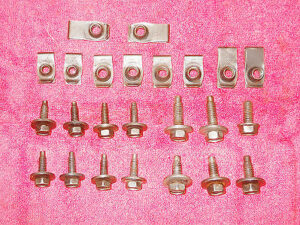 1970 Cougar Convrt XR7 Eliminator ORIG FRONT GRILLE ASSEMBLY MOUNT BOLTS + CLIPS
