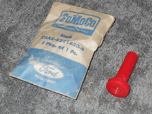 1964 1/2 Ford Mustang Fastback Coupe Convertible NOS ORIG RED DOOR LOCK KNOB