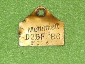 1972 Ford Mustang Mach 1 Torino Maverick Comet Gt ORIG 302 2V CARBURETOR ID TAG