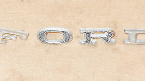 1967 Mustang Fastback Coupe GT GT-A Convertible ORIG HOOD 'FORD' EMBLEMS LETTERS