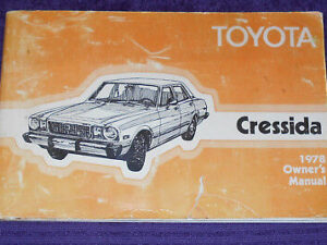 1978 Toyota Cressida ORIGINAL OEM OWNER'S MANUAL Jdm