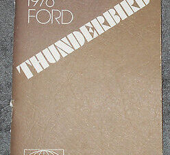 1978 Ford Thunderbird ORIGINAL OWNER'S MANUAL