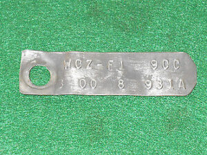 1969 Ford Mustang Fastback Coupe Convertible Grande ORIG 8" REAR END ID TAG 3.00