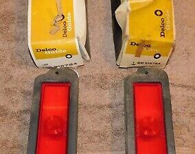1968 Chevrolet Biscayne Bel Air Impala SS NOS LH + RH REAR SIDE MARKER LAMPS