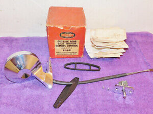 64-65 Fairlane Falcon Ranchero Comet NOS LH REMOTE CONTROL REAR VIEW DOOR MIRROR