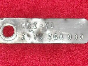 1967 1968 Ford Mustang Fastback Cpe Convert Cougar ORIG 8" REAR END ID TAG 2.79