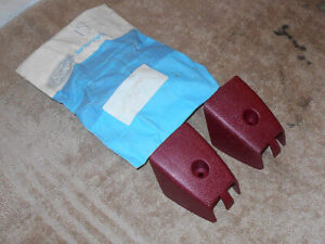 1979 Ford LTD Sedan Wagon Mercury NOS RED FRONT SEAT TRACK FLOOR COVERS CAPS