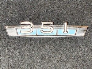 1969 Fairlane Torino Ranchero Cougar Xr7 Cyclone ORIG 351 FRONT FENDER EMBLEM