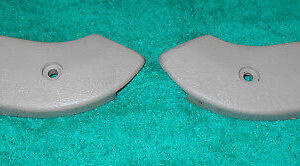 1965 1966 1967 Mustang GT Shelby Cougar Xr7 ORIG L+R PARCHMENT SEAT HINGE COVERS