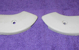 1965 1966 1967 Mustang GT A Shelby Cougar Xr7 ORIG LH+RH WHITE SEAT HINGE COVERS