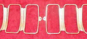 1969 Mustang Fastback Coupe Conv Mach 1 Boss Grande ORIG TAIL LIGHT LENS BEZELS