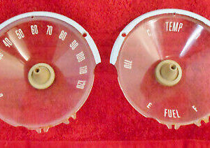 1967 1968 Cougar GT GTE 6.5 Litre ORIG STANDARD DASH SPEEDOMETER + GAUGE LENSES