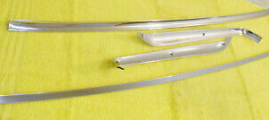 1967 1968 Mustang GT A CS Coupe ORIG REAR WINDOW TRIM MOLDING SET Show Polished