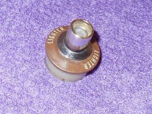 1961 1962 1963 Lincoln Continental ORIG DASH LIGHTER KNOB BEZEL w CHROME INSERT