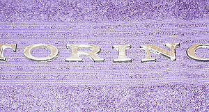 1970 Torino 500 GT Brougham ORIG REAR QUARTER PANEL 'TORINO' EMBLEM LETTERS
