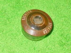1961 1962 1963 Lincoln Continental ORIG DASH LIGHTER KNOB BEZEL w CHROME INSERT