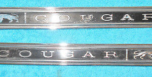 1967 Cougar GT XR7 6.5 Litre ORIG LH+RH REAR QUARTER PANEL SIDE 'COUGAR' EMBLEMS