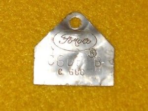 1966 Ford Mustang Falcon Fairlane Comet ORIG 289 2V A/T CARBURETOR ID TAG C6DF-B