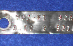 1969 Ford Mustang Fastback Coupe Convertible Grande ORIG 8" REAR END ID TAG 3.00