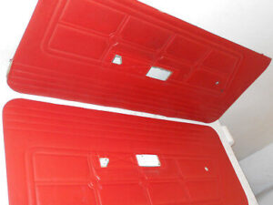 1971 1972 Mustang Fastback Coupe Boss ORIG LH+RH VERMILLION INTERIOR DOOR PANELS