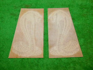 1976-1978 Ford Mustang Cobra II Fastback NOS WHITE L+R COBRA SNAKE FENDER DECALS