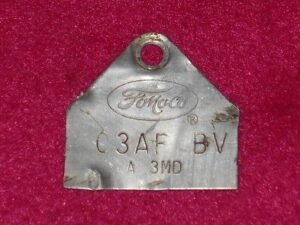 1964 Ford Custom Galaxie 500 Mercury Monterey ORIG 390 4V CARBURETOR TAG C3AF-BV