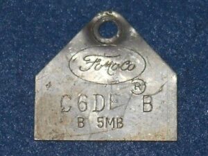 1966 Ford Mustang Falcon Fairlane Comet ORIG 289 2V A/T CARBURETOR ID TAG C6DF-B