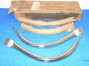 1952 53 Ford Customline Crestline Victoria Sunliner NOS REAR BUMPER WING GUARDS