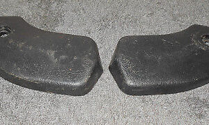 1964 1/2 Mustang Coupe Convertible ORIG LH + RH BLACK BUCKET SEAT HINGE COVERS