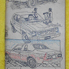 1978 AMC Matador Gremlin Concord AMX Pacer ORIGINAL OWNER'S MANUAL