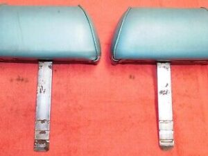 1969 Mustang Fastback Convert Boss Grande Cougar Xr7 ORIG AQUA SEAT HEAD RESTS