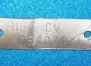 1965 1966 Ford Mustang Fastback GT Cnv ORIG 289 3-SPEED 3.03 TRANSMISSION ID TAG
