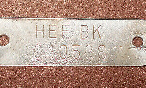 1965 Ford Mustang Fastback Coupe Conv ORIG 289 3-SPEED 3.03 TRANSMISSION ID TAG