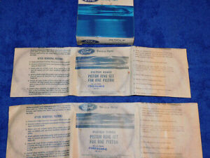 63-73 Ford Mustang Falcon Fairlane Maverick Comet NOS 200 6CYL .030 PISTON RINGS