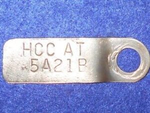 1965 Ford Mustang Fastback Coupe Convertible ORIG HCC AT MANUAL STEERING BOX TAG