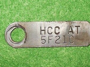 1965 1966 Ford Mustang Fastback Coupe Convertible ORIG MANUAL STEERING BOX TAG