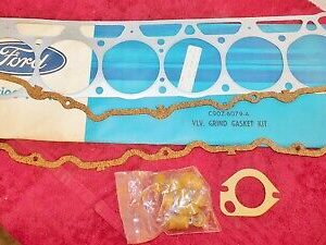 69-73 Ford Mustang Torino Maverick Mercury Comet NOS 250 VALVE GRIND GASKET SET