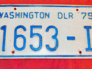 Vintage 1979 State of WASHINGTON DEALER LICENSE PLATE Collector Historic DLR 79