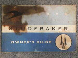 1959 Studebaker Lark VIII Silver Hawk DeLuxe Regal ORIGINAL OWNER'S MANUAL GUIDE