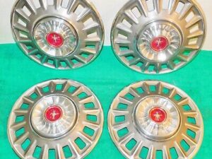 1968 Mustang Fastback Coupe Convertible ORIG DELUXE WHEEL HUB CAPS COVERS SET