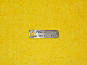 1969 Ford Thunderbird Mercury Lincoln ORIGINAL 9 3/8" REAR END ID TAG 2.80:1
