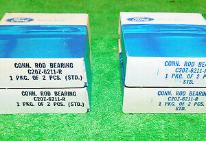 63-73 Ford Mustang Fairlane Mercury NOS 260 289 302 STD. CONNECTING ROD BEARINGS