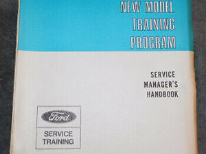 1969 Ford NOS NEW MODEL TRAINING PROGRAM DEALER SERVICE MANAGER'S HAND BOOK